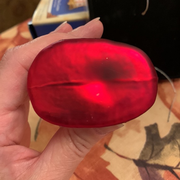 Our First Christmas, handcrafted and painted glass ornament, vintage. EUC - Picture 8 of 14